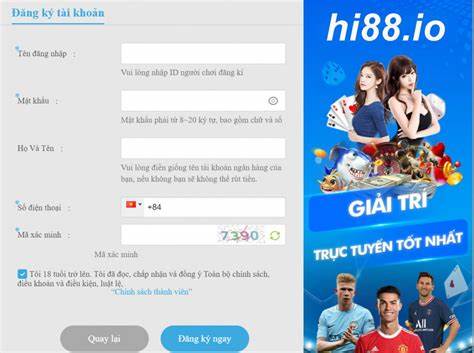 Đăng Ký Hi88 - Hướng Dẫn Cách Tạo Tài Khoản Miễn Phí 1 Bảng thông tin đăng ký Hi88 dành cho thành viên mới